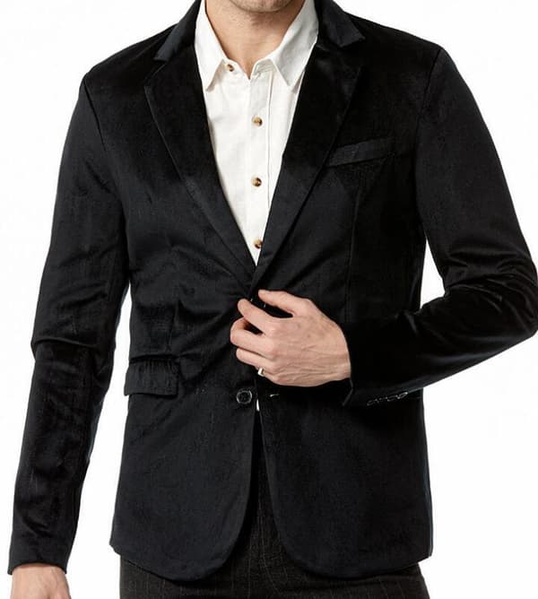Riviera kostymjacka för män med V-ringad Black 2xl