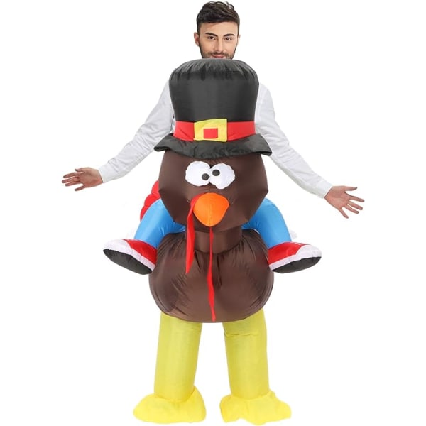 Uppblåsbar Turkiet kostym - Thanksgiving Party Roliga Turkiet kostymer Blow up - Kostymer Vuxen Black