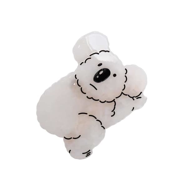 Koala Klipp Dyr Kawaii Søt Hårklype for Kvinner White L