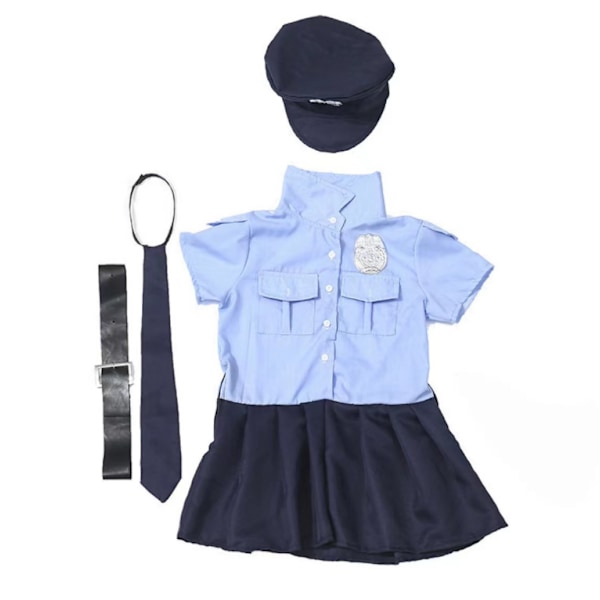 Flickor polis halloween kostym 110