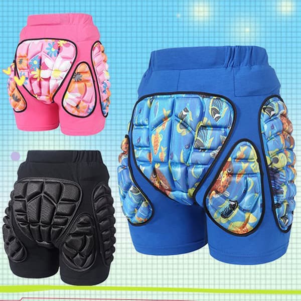 3D Vadderat skydd Höft Korta Byxor Skyddsutrustning blue waist 56-66cm