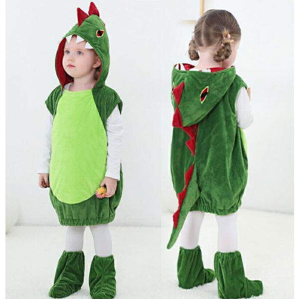 Dinosaurusten asut pojille ja tytöille Green XL