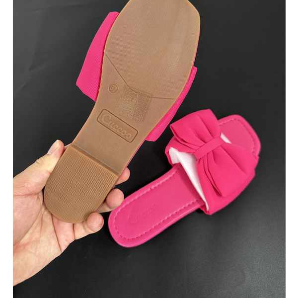 Bowknot Sandal for Women Platform Anti-Skid sommarsandaler Pink 37