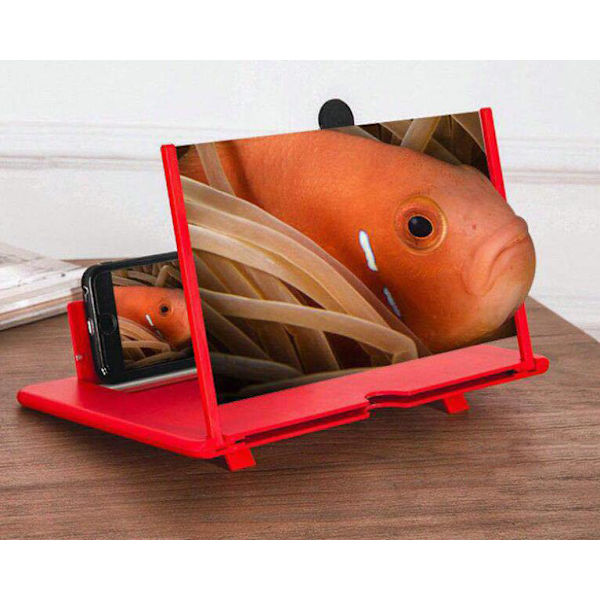 Bærbar mobiltelefon skjermforsterker Red 12inch