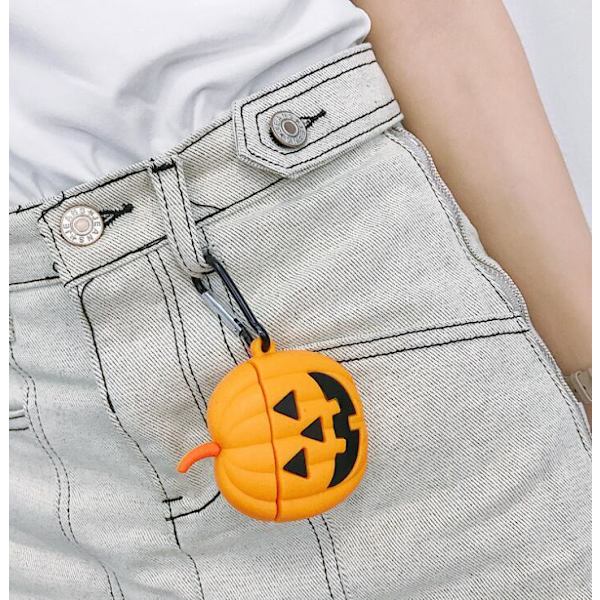 Halloween-fest Hodetelefondeksel med Skummel Gresskar Airpods2