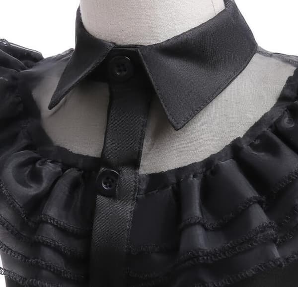 Lang sort saree til børn med skærf - levering 110CM