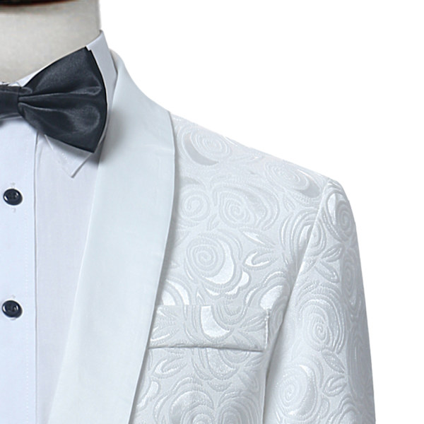 Herr 2-delad kostym Slim Fit Tuxedo för bröllopsfest M