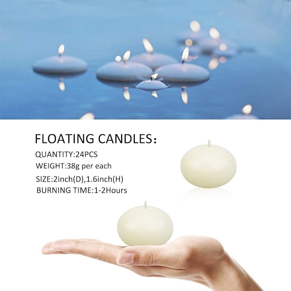 Oscenterade Drippfria Flytande Julte ljusformade Ljus Set 24PCS