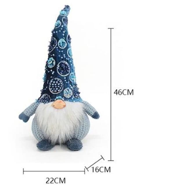 Blå Sekvens Ansigtsløs Dukke Figur Ornament Blue