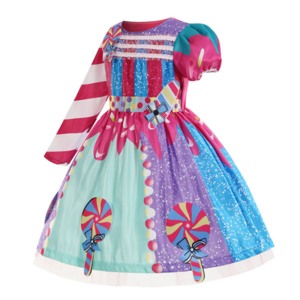 Baby Girls Lyx Princess Party Halloween kostym 130cm