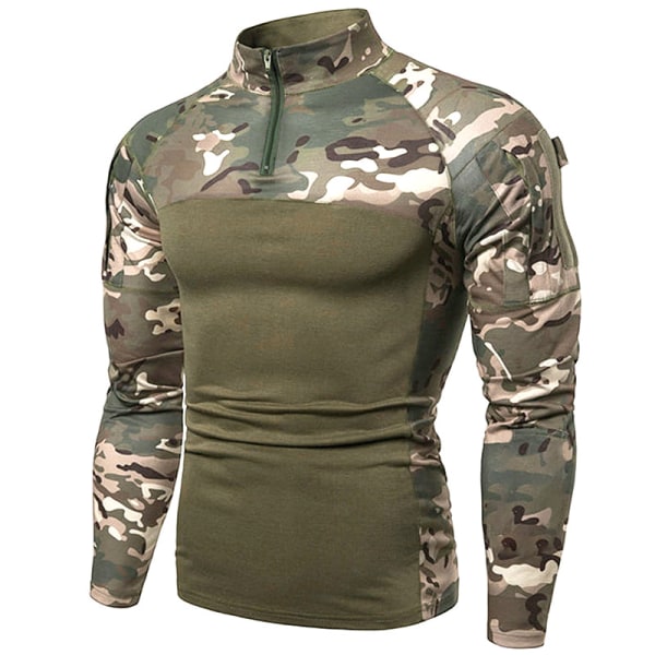 Herrar Stalker Långärmad Stealthy Camo T-shirt Green M