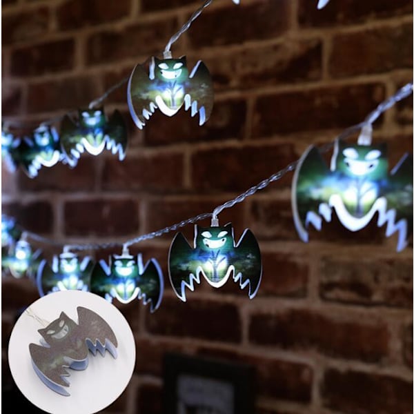 20 LED 9.8ft Halloween-ljusslingor Batteridrivna Style1