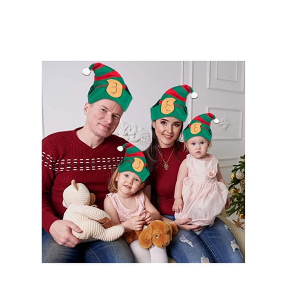 Christmas Elf Hats Röda Och Gröna Clown Hattar