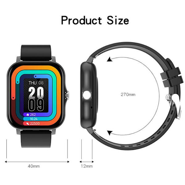 Mænds & Kvinders Bluetooth Smartwatch Vandafvisende Silver