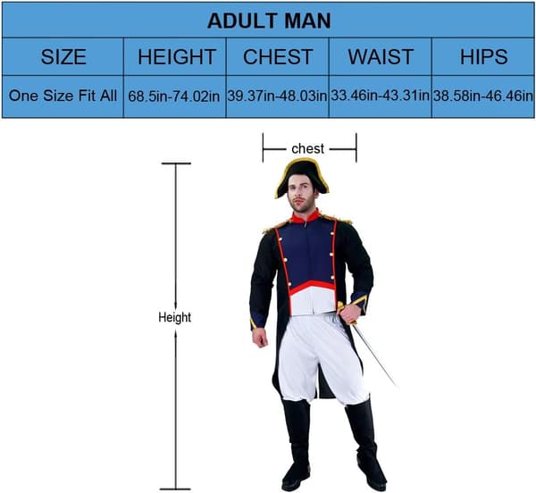 Kostym för män - Kung Napoleon
