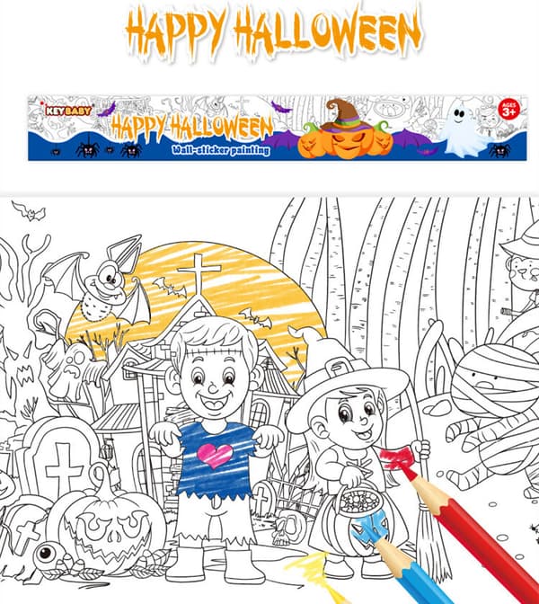 Julklapp färgpennor set för barn Halloween