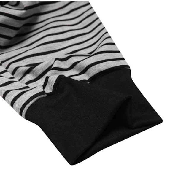 Långärmad bekväm avskalad pyjamasbyxdress för män grey M