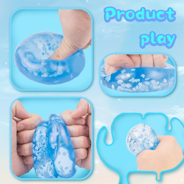 Mjuka Isbitar Stressbollar, 3-pack Sensoriska Mjuka Isleksaker Q6