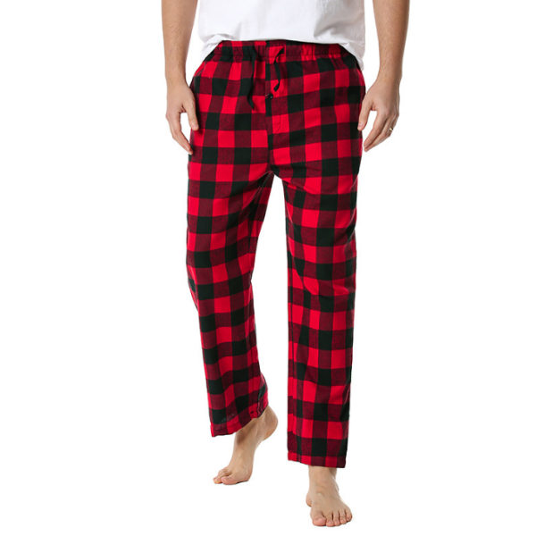 Supermjuka pyjamasbyxor i bomull för män red L
