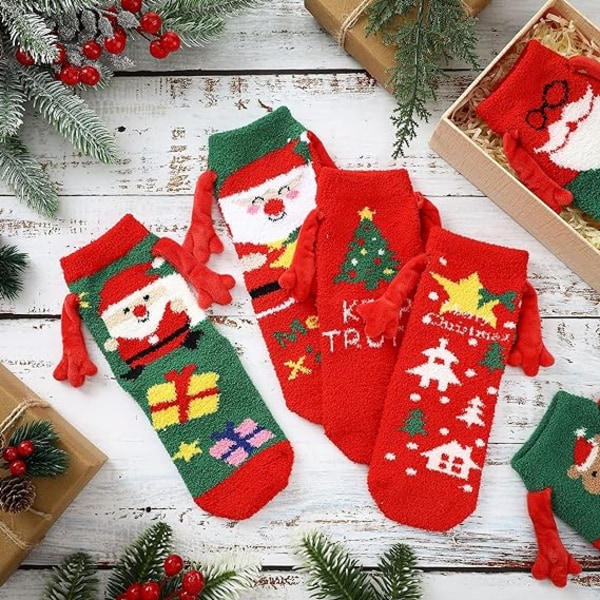 Christmas Handshake Socks Par Magnetic Handshake Socks Style1