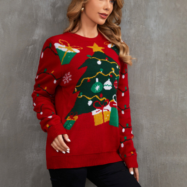 Dam Ugly Christmas Sweater Snowflakes Sweatshirts Toppar S