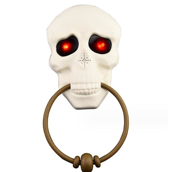2 st Skelett Dörrklocka med Ljud och Ljus Halloween Dekoration White