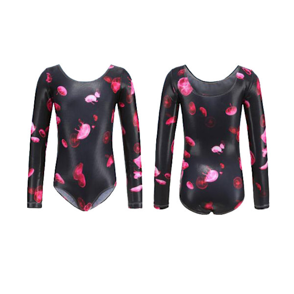 Tjejer Leotards One-Piece Färgglada Danskläder black 160cm