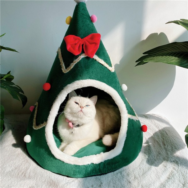 Kattbädd Julgran Katt Tält Hus M