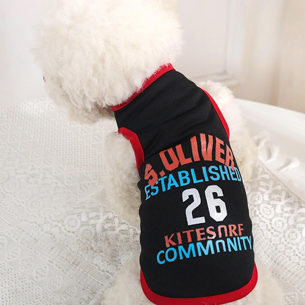 Hundkläder Basket Mesh Andningsbar T-shirt black M