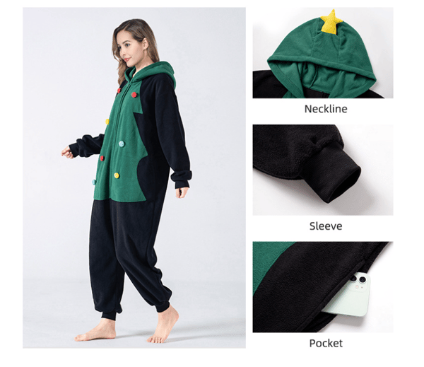Kvinnors mysig julgran Jumpsuit M