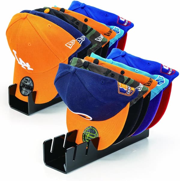 Hattställ för Baseballkepsar Display och Organiserare 2-pack black