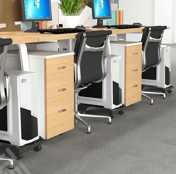 Mobilt skrivbordsgolvstativ Rullande hjul black