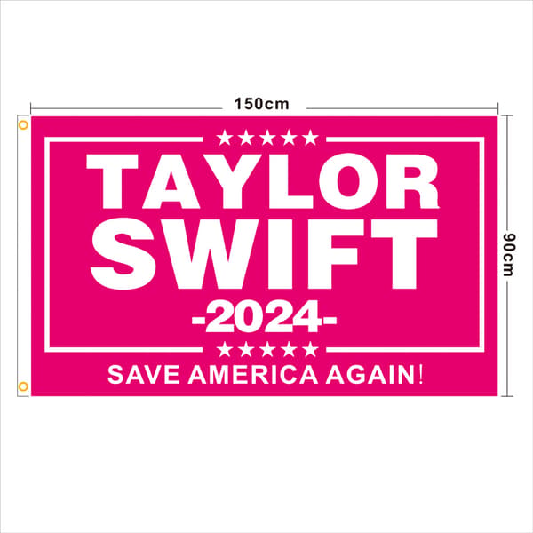 Taylor 2024 Flagg 3x5 fot Rosa Musikkflagg Style 4