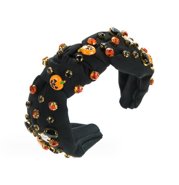 Halloween Spöklikt Pumpa Hårband Black