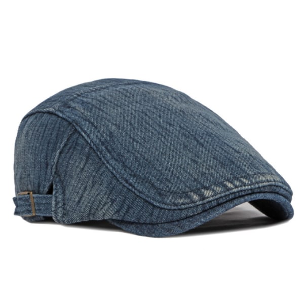 Unisex Denim Newsboy Hattar Driving Basser Hat dark blue