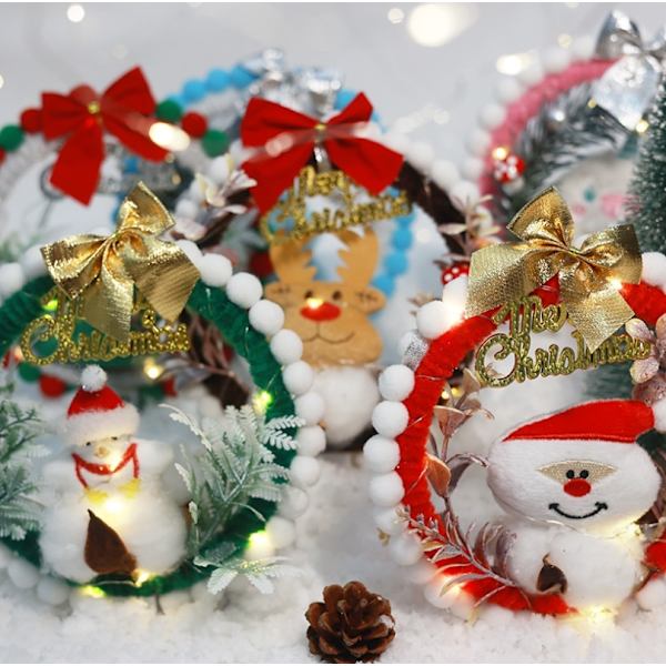 DIY Julelys-krans Gave til Hjemmevindue, Bilpynt Ornamenter Style3
