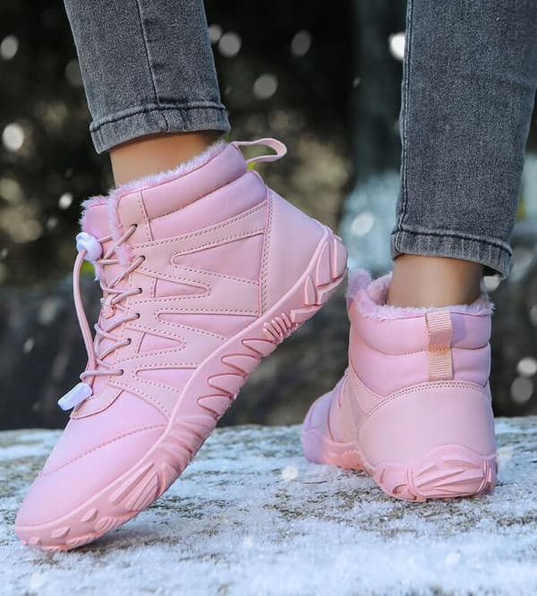Vinterstøvler for kvinner og menn - Fôrede, varme vintersko Pink 45