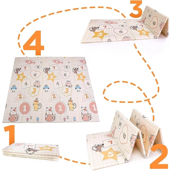 Reversibel Stor Baby Leke Matte for Kryping Style 2 200*180*1cm