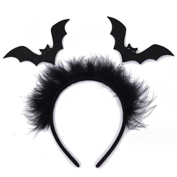 2 kpl Halloween Musta Lepakko Pelottava Hiuspanta Black