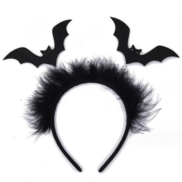 2 stk. Halloween Sort Bat Spooky Hårbånd Black