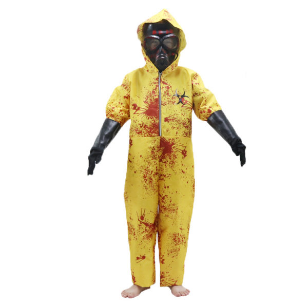 Barn Toxic Hazmat Cosplay Kostyme Yellow L