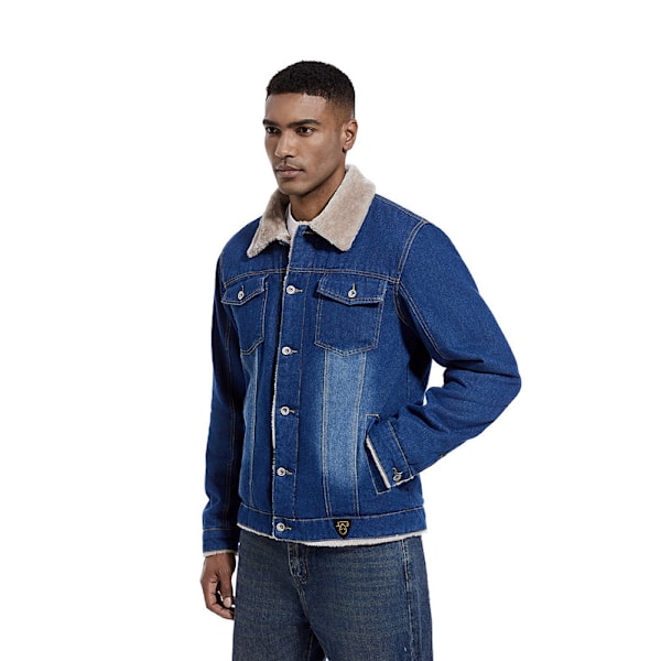 Herr Sherpafodrad Truckerjacka Dark Blue XL