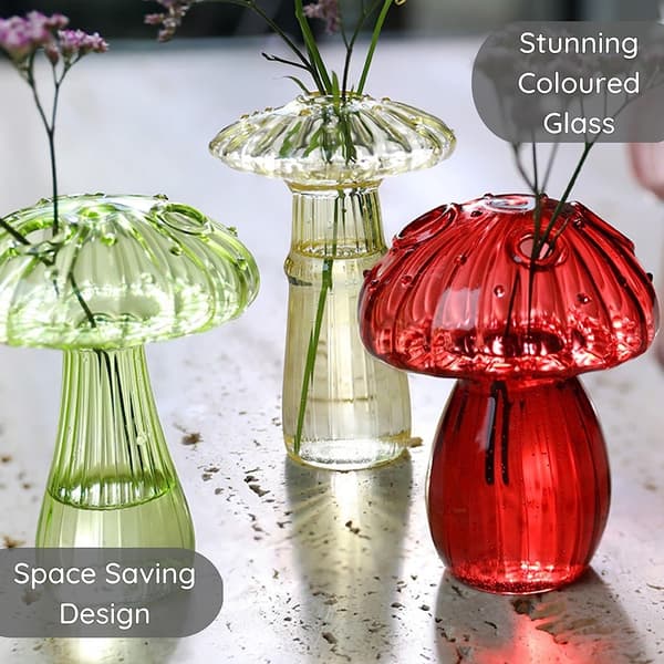 Hydroponiska växtvaser Mushroom Glas Bud Vases Style 2