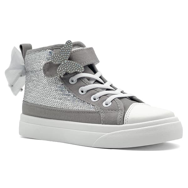 Søde høje sneakers i kanvas til piger grey 35.5