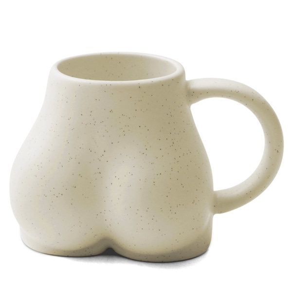 Sjov Butt Kaffe Kops, 3D Butt Keramik Kaffe Kopper Beige