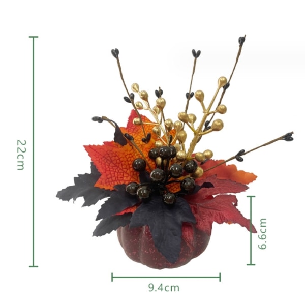 Konstgjorda Pumpor, Spindlar och Lönnlöv Dekorationer Pumpa för Halloween och Höstdekorationer Style11