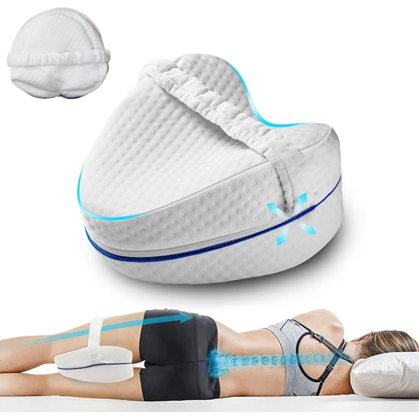 Benkudde Ergonomisk sovkuddar på sidan Memory Foam Knäkudde White