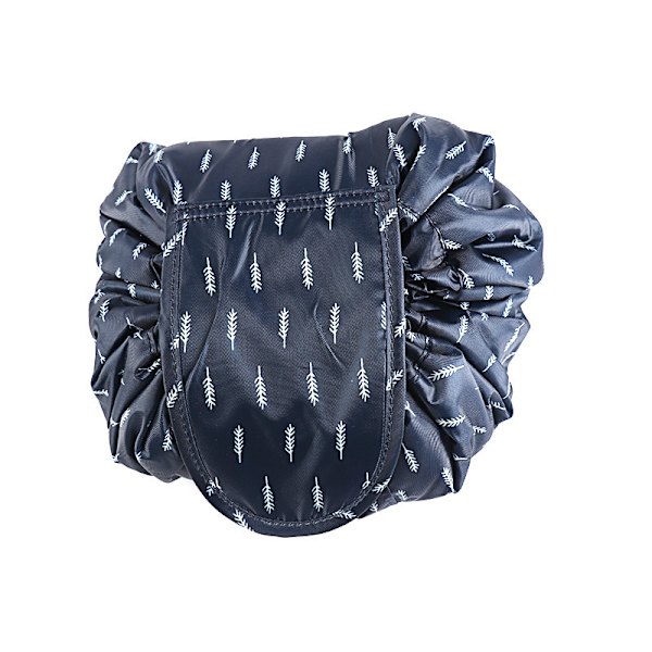 Lazy Snøretrækbar Stor Rejse Kosmetik Taske Blue Feather