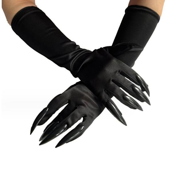 Sorte Katteklo-Håndsko Halloween Tilbehørshandsker Black
