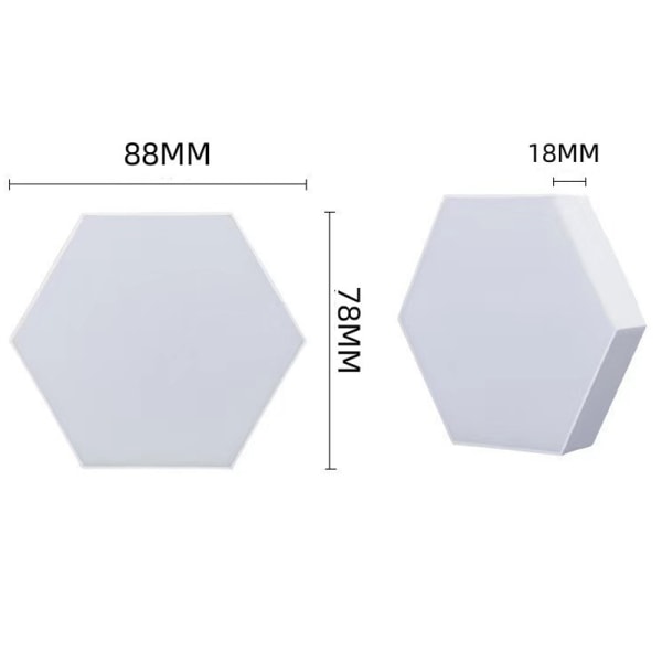 Hexagon Ljus 8 Pack LED Väggpaneler RGB Gaming Ljus